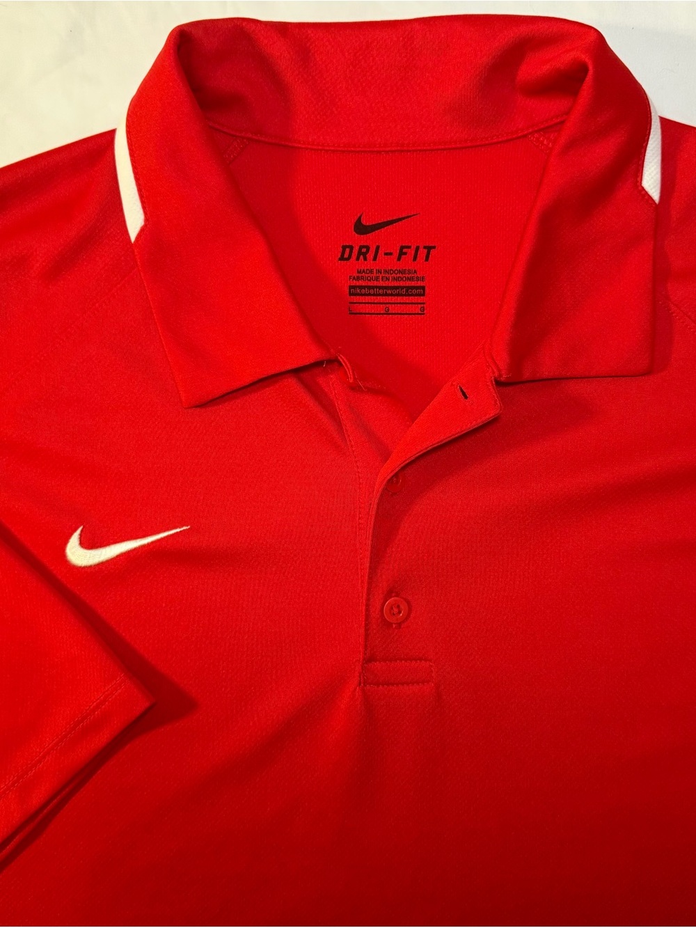 Nike Dri-FIT Red Polo Shirt Size Large